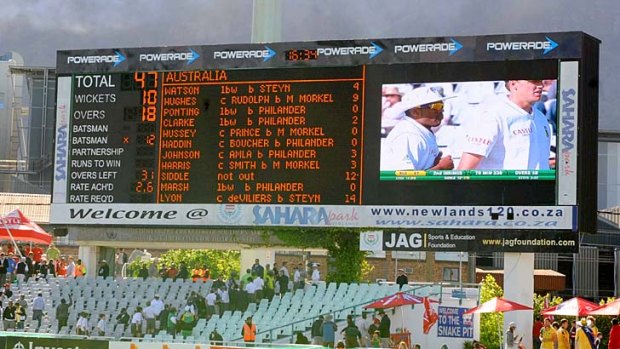 Losing surface: Australia lost at Newlands on a tricky pitch.