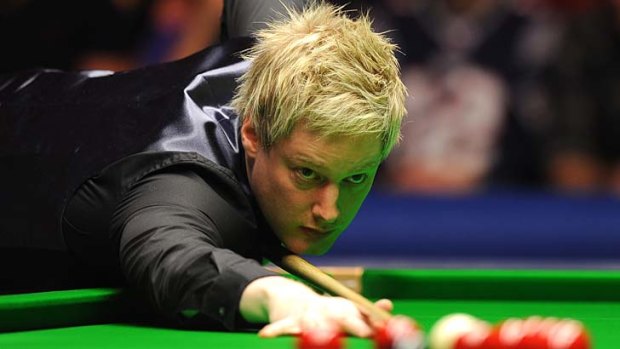 Neil Robertson has moved closer to defending his Masters snooker title in London.