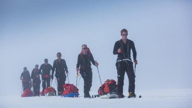 In training: Prince Harry in Iceland preparing for the trek.