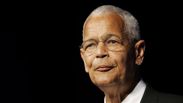 Julian Bond addresses a civil rights convention in 2007.