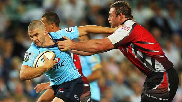 Those were the days . . . the now injured Drew Mitchell scored four tries for the Waratahs against the Lions last year.
