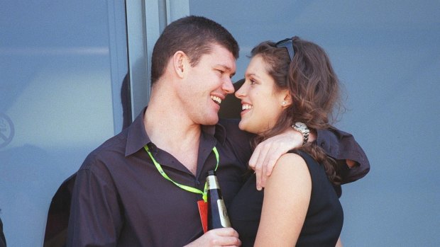 James Packer and Kate Fischer during their engagement.