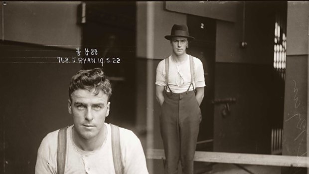 Joseph Harold Ryan was photographed on March 19, 1922 possibly at Paddington Police Station, Sydney.