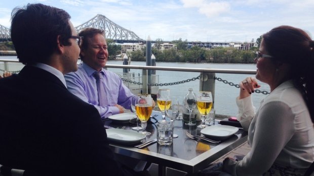 Riverside dining in Brisbane near the Story Bridge - where the people are