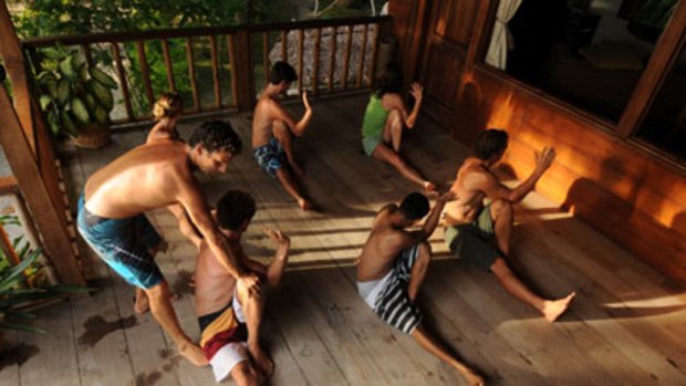 A yoga class at Sumadra.