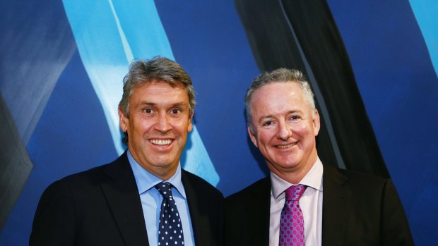 One that fell through the cracks? Nine chief executive Hugh Marks (right) and former boss David Gyngell. 