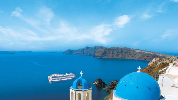Into the blue: The sunny Greek islands are one of the many highlights with Evergreen cruise combinations.