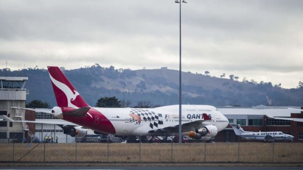 A Boeing 747-400 was redirected to Canberra Airport due to fog in Sydney this morning.