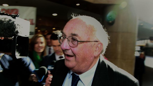 Explosive evidence: Property developer Hilton Grugeon arrives at the ICAC on Thursday.