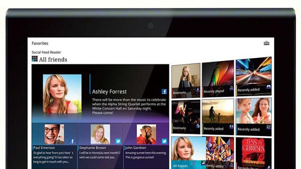 Sony Tablet S owners have access to Sony's suite of movies, music and games.