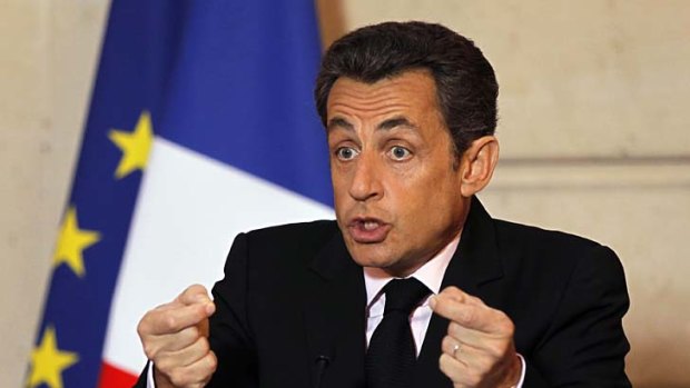 Nicolas Sarkozy ... trying to keep votes from far right.