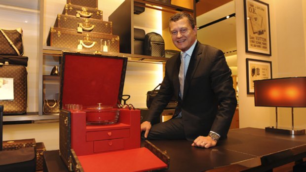 President of  Louis Vuitton Asia Pacific, Jean Baptiste Debains, at the new Chadstone shop.