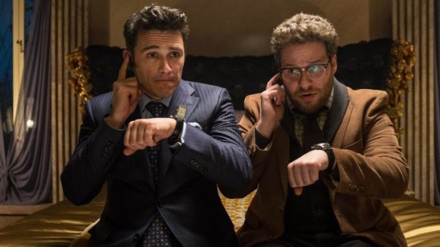 Surprise hit: James Franco and Seth Rogen in a scene from The Interview.
