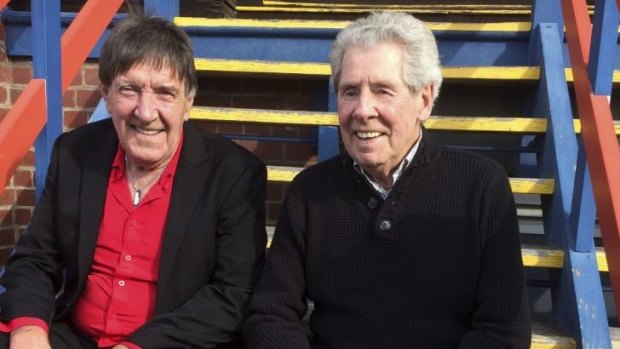 Fred Cook, left, with fellow Port Melbourne Team of the Century member, Bob Bonnett.