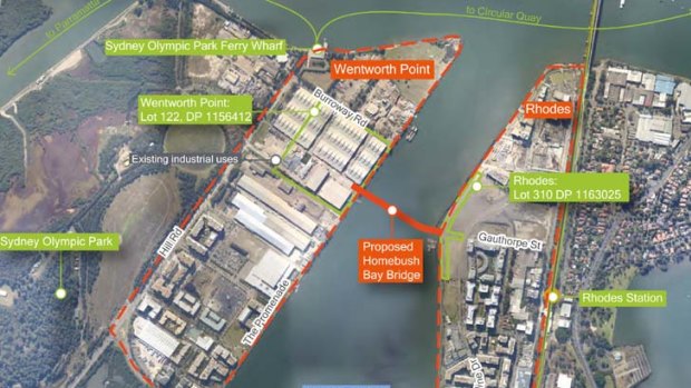 New plans ... the Homebush Bay Bridge Draft Environmental Assessment for public exhibition.
