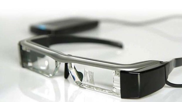 Epson's Moverio BT-200 augmented reality smart glasses.