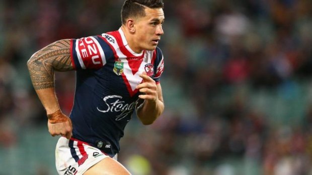 Focused on the task ahead: Sonny Bill Williams in action on Friday night.