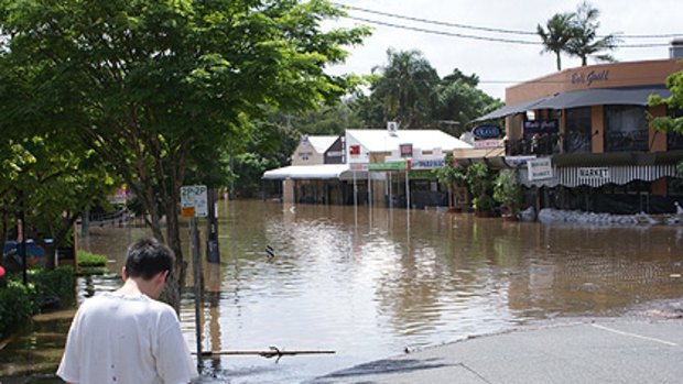 A flooded street in Rosalie on January 12. Photo: reader Christopher Pole