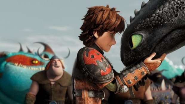Eye spy: Hiccup and his dragon Toothless.