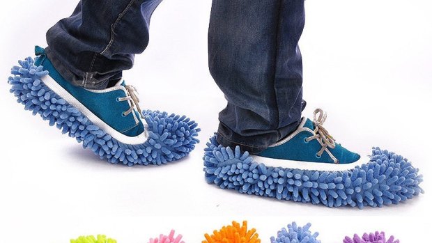 Dust mop slippers.
