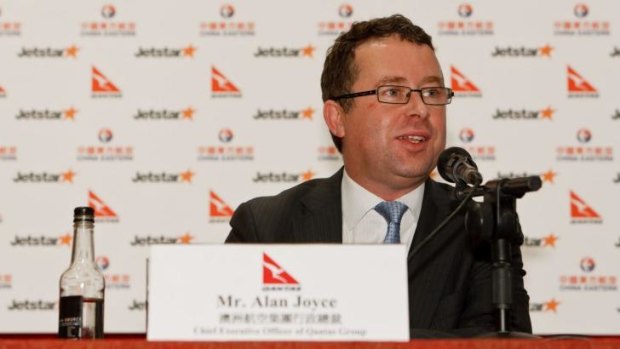 Qantas boss Alan Joyce at the inception of the alliance with China Eastern Airlines. Executives of the Chinese carrier flew to Sydney last month to expand the relationship.