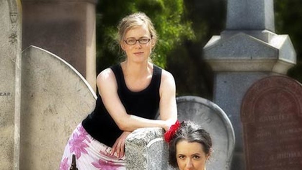 Saucy and dark ... Marieke Hardy and Kirsty Fisher co-creators of new ABC comedy Laid.