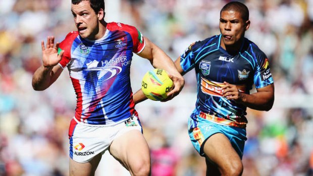 Blow: Jarrod Mullen in action during the Auckland Nines.