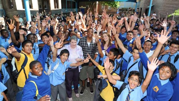 Jay Z and Polly Dunning had all the students at Canterbury Boys' School smiling.