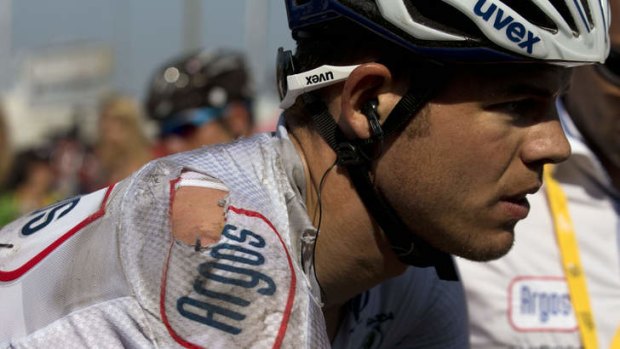 Tom Veelers: angry with Mark Cavendish after crash.