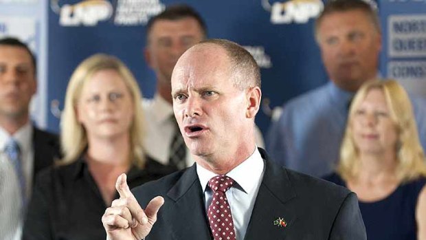 LNP leader Cambell Newman launches his party's campaign for the 2012 Queensland election at the Ashgrove Golf Club.