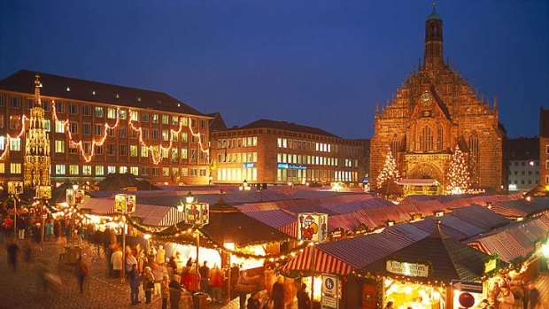Quality street ... Nuremberg's Christkindlesmarkt, where cheap plastic trash and piped music are banned, comes alive as night falls.