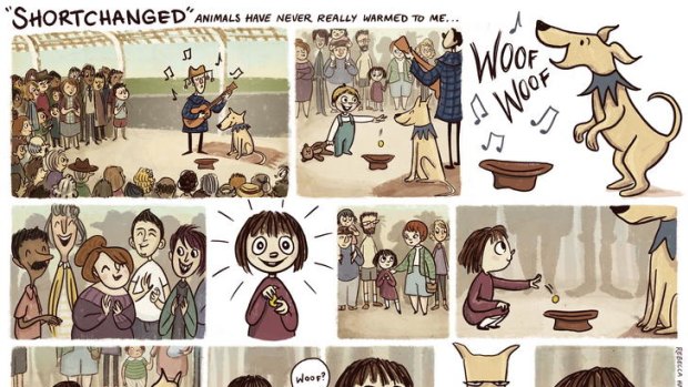 <i>Shortchanged</i> by Rebecca Hayes is one of the comics that appears in graphic newspaper <i>Drawn From Life</i>.