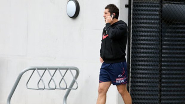 Searching ... Roosters captain Braith Anasta before last year's grand final. The 101-game veteran has not been offered a deal beyond this season, though officials say an offer is coming.