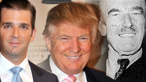 Towering ambition ... Donald Junior, Donald and Fred Trump.