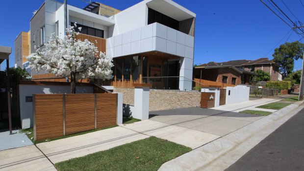 The exterior of Mehajer's home in Lidcombe.