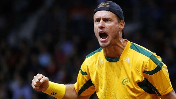 Lleyton Hewitt was previously unbeaten when paired with Chris Guccione in the Davis Cup.