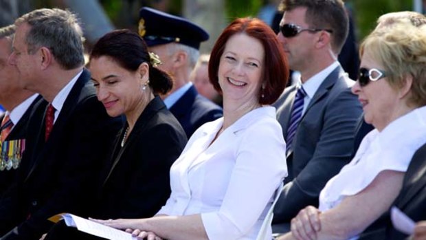 Julia Gillard yesterday.