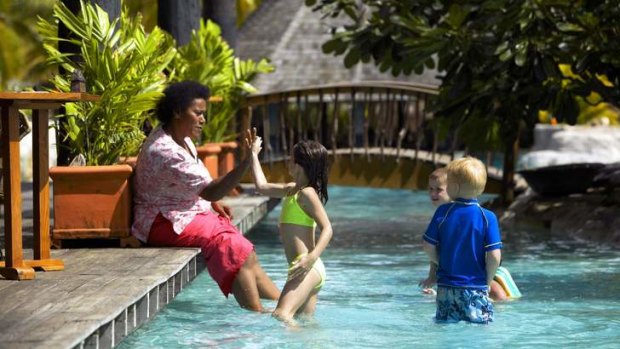 Sonaisali Island Resort's palm-fringed pool.