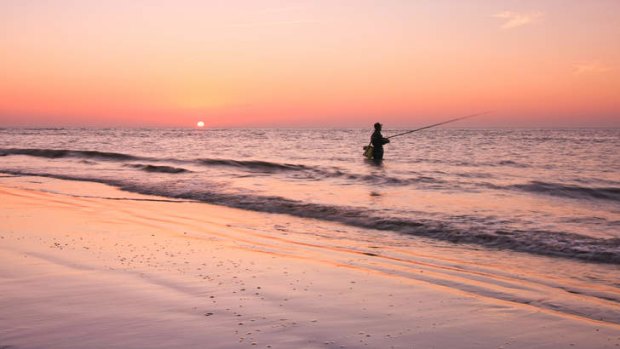 Striking a chord … beach fishing can become a form of meditation.