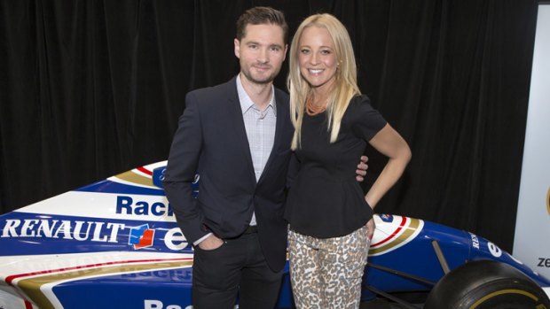 How suite it is: Charlie Pickering and Carrie Bickmore.