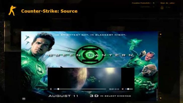 A Pinion ad for the film Green Lantern appears in the game Counter-Strike.