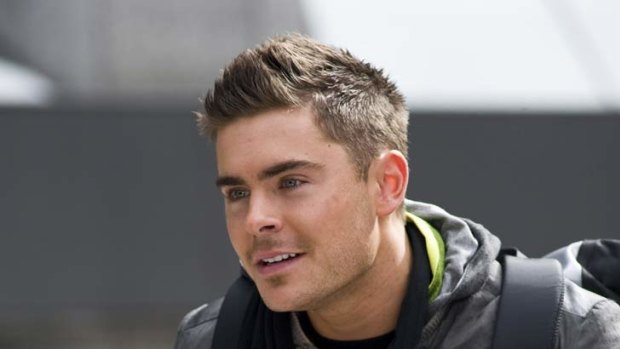 The hair ... Zac Efron in New Year's Eve