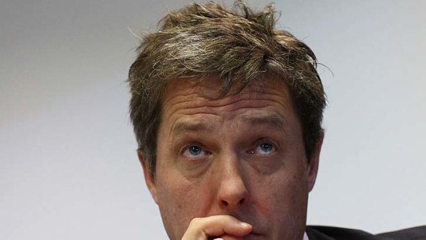Hugh Grant ... father for the first time.