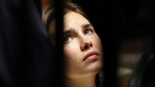 American student Amanda Knox during her 2007 murder trial in Perugia, Italy.