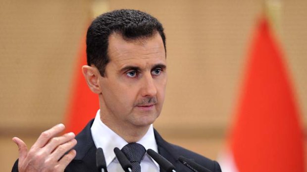 "He has lost his legitimacy" ... The US Ambassador to the UN, Susan Rice, discusses Syrian President Bashar al-Assad, pictured.