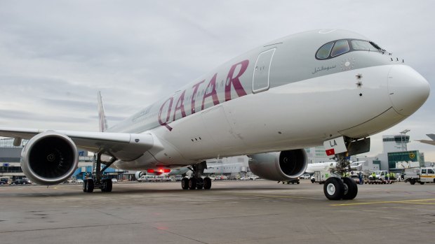 Airbus A350 ahead of its first flight with Qatar Airways.