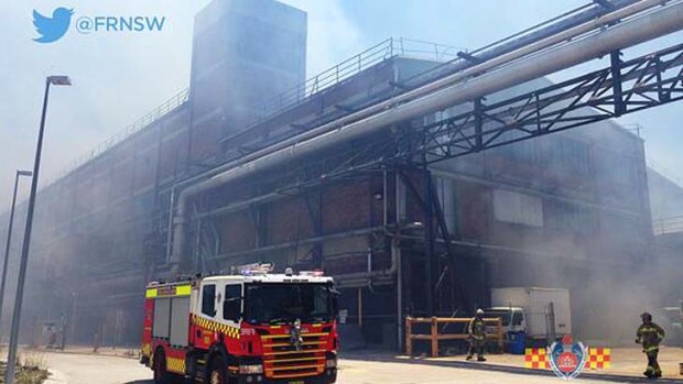 A waste paper fire in Matraville is being fanned by winds.