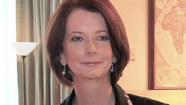 Prime Minister Julia Gillard ... clearing a hurdle.