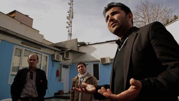 Shafiq Nazari, 38, from left, Shirullah Mirzamik, 23, and Sardar Khan, 26. Afghan interpreters who haven't been granted visas despite serving alongside US soldiers.