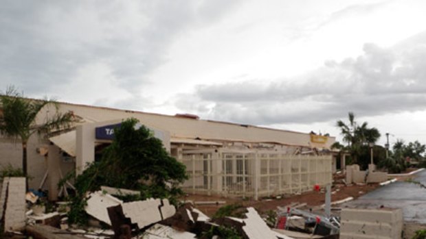 Damage to the All Seasons Hotel in Karratha.